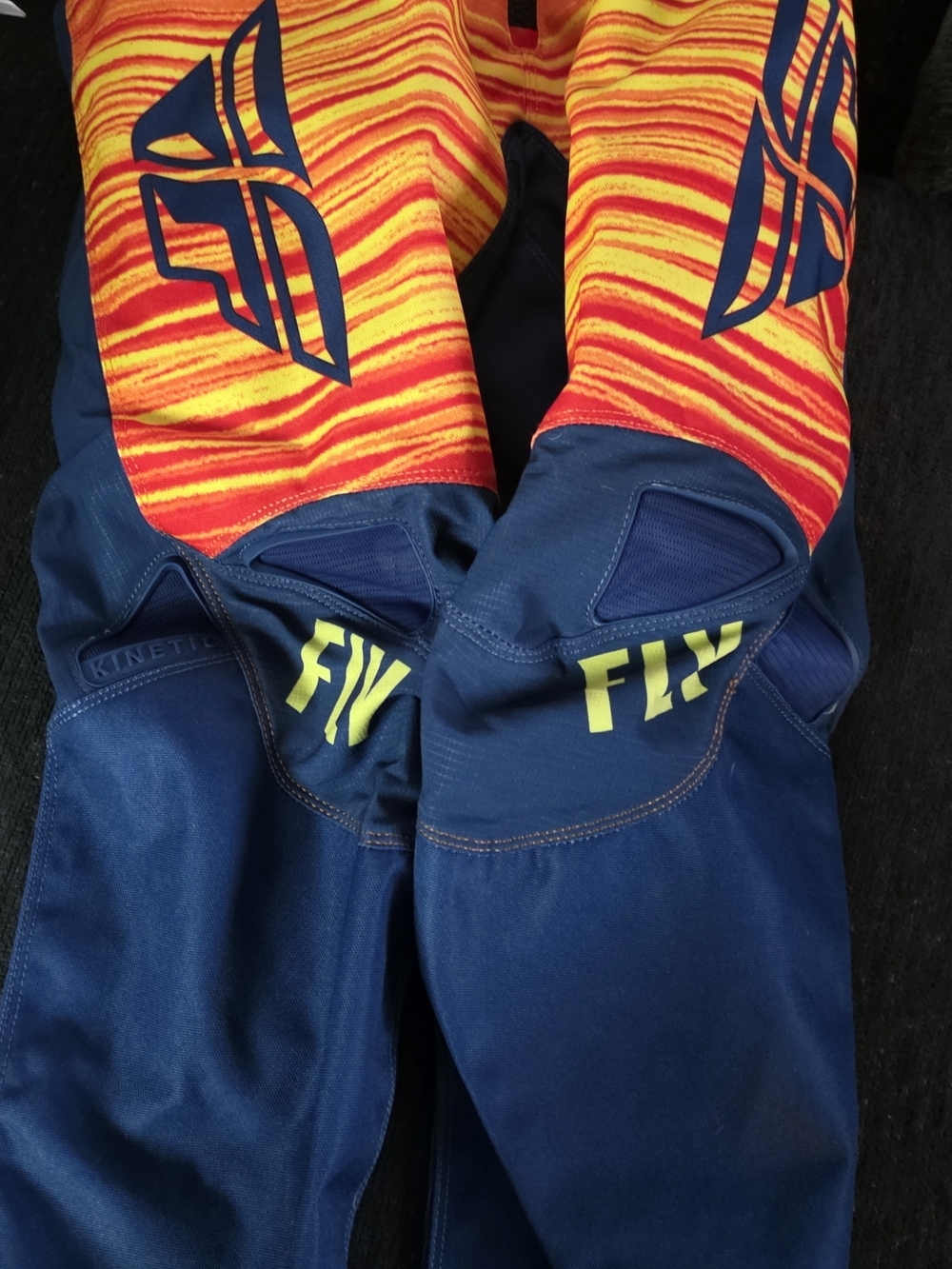 Kids Navy and Flame Orange Sweatpants - Motocross PANTS FOR OFFROAD